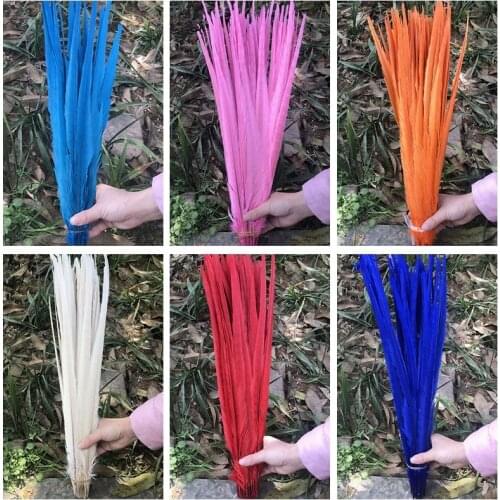 Wholesale 50 Pcs Natural Pheasant Tail Feathers 16-18inch 40-45CM High Quality DIY jewelry Wedding Decorations Feather Pheasant