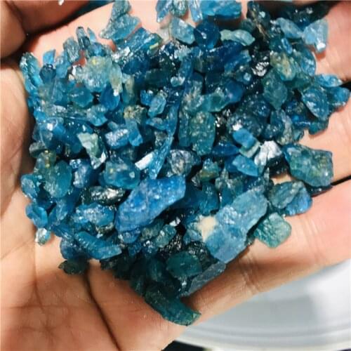 Natural blue apatite gemstones small coarse stone specimens healing mineral ornaments