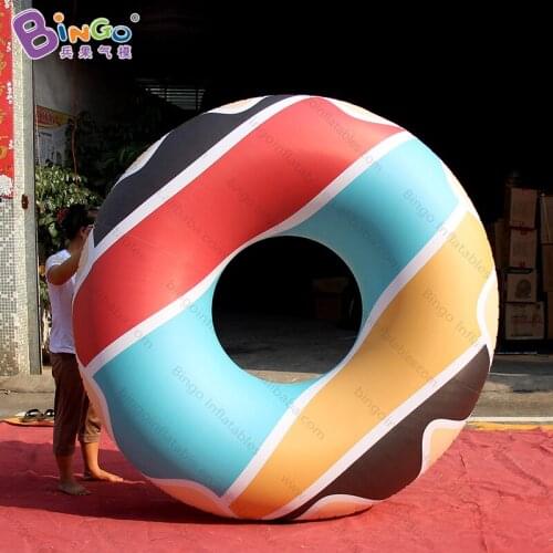 Personalized 2m dia. big inflatable donut / high quality pvc airtight type big donuts inflatables for decoration toys