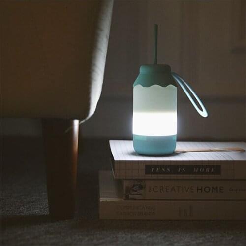 Hot baby bottle night light USB charger LED portable milk silicone lamp bedroom bedding portable stretching night light