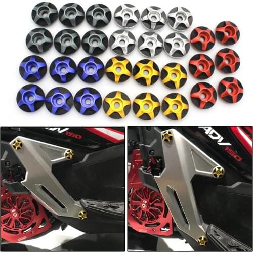 SEMSPEED 6PCS Accessories For ADV150 Motorcycle adv 150 2019 2020 Side Frame Slider Bolt Stand Screws Bolts Decorative Screws