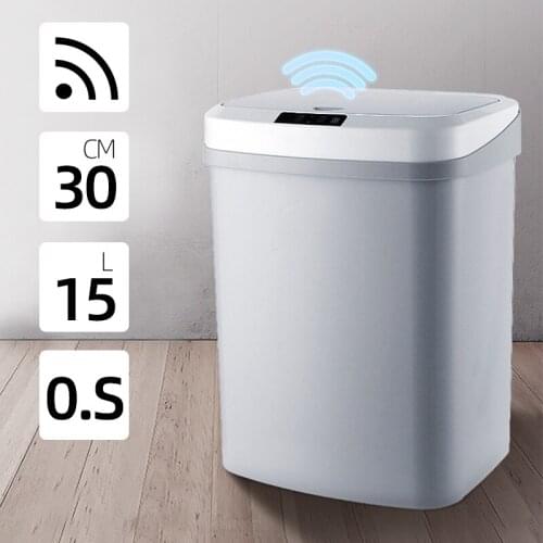 Automatic Touchless Intelligent induction Motion Sensor Kitchen Trash Can Wide Opening Sensor Eco-friendly Waste Garbage Bin