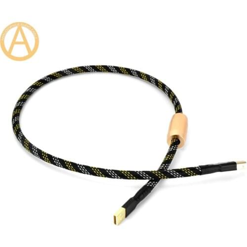 HIFI USB Cable 4N OFC USB 2.0 Audio Cable Type A To Type B USB Audio Data Cable For USB DAC Compute PC Laptop UC11