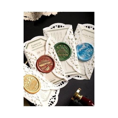 The Imperial Palace Sewing Machine Special-shaped Wax Seal StampFire Lacquer Seal Head Wedding Greeting Card Wax Seal