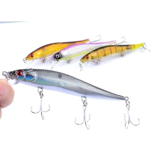 1Pcs Fishing Lure Minnow Lures Hard Bait Pesca 12.5cm/12.4g Fishing Wobblers Tackle Isca Artificial Quality Hook Swimbait