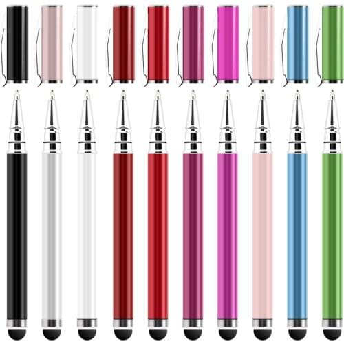2 in 1 Ball Point Capacitive Screen Stylus Touch Pen For IPhone X 8 7 6 5 IPad for Samsung Cell Phone Mobile Tablet PC 100pcs