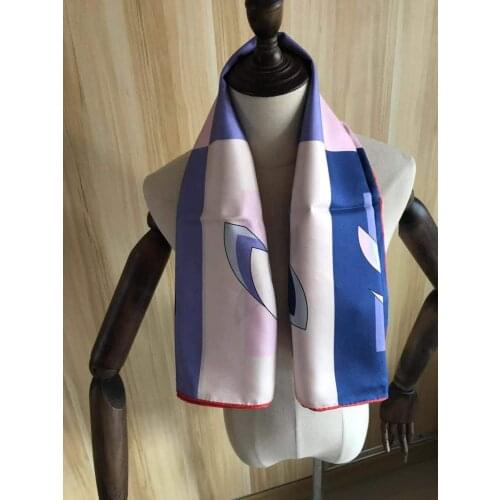2021 new arrival winter spring classic pink 100% pure silk scarf twill hand made roll 90*90 cm shawl wrap for women lady