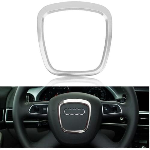 3D Metal Sticker Steering Wheel Sticker Decorative Sticker Cover Interior Modification For Audi A3 A4 A5 A6 A8L Q3 Q5 Q7