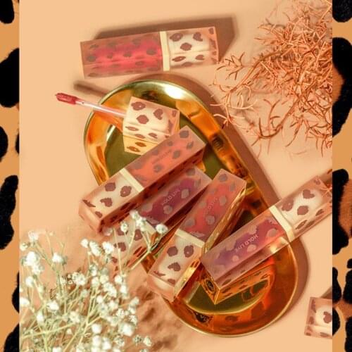 8 Colors Leopard Texture Air Lip Glaze Long Lasting Waterproof Lipstick Lasting Waterproof Not Stick Cup Makeup Cosmetic TSLM1