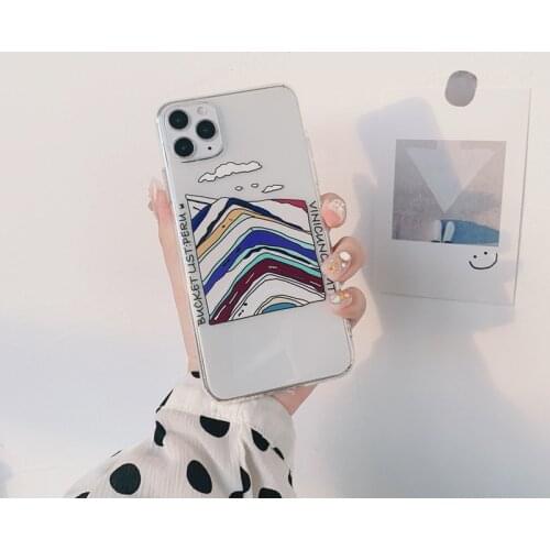 Summer Peru rainbow picture abstract art Phone case for iPhone 11 Pro Max case Cute cover for iPhone XS XR X 7 8 Plus 7Plus Case