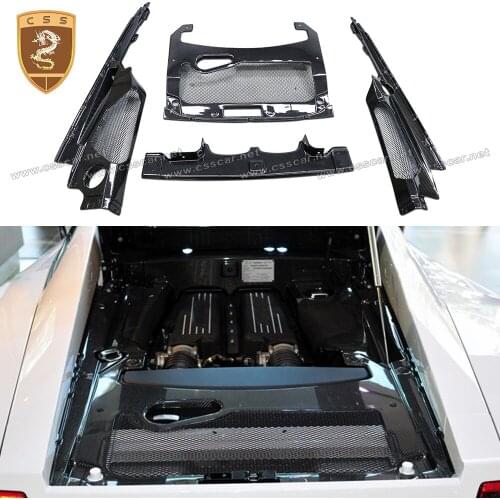 Real Carbon Fiber Engine Interior Fit Gallardo LP550 LP560 LP570 OEM Style Car Modification Accessories Replacement Engine Cover