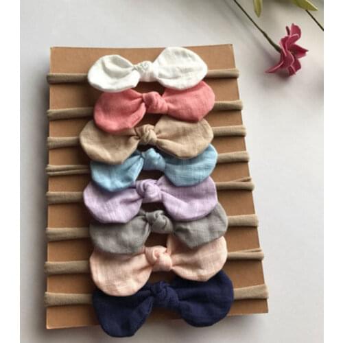 Emmababy Cute 4pcs/set Kids Baby Toddler Infant Turban Knot Rabbit Headband Bow Hairband Head Band