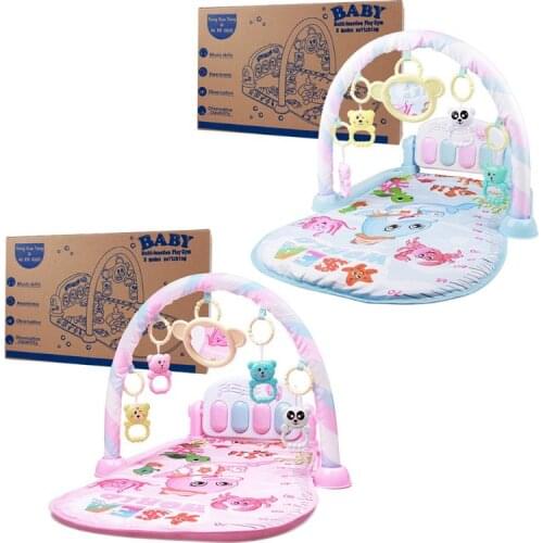 HX5D 1Set Baby Gyms Play Mat Pedal Piano Light Musical Toy Activity Fitness Cushion