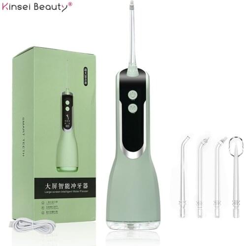 Oral Irrigator Dental Waterproof Teeth Cleaner USB Rechargeable Water Flosser Portable Electric Dental 200ML Water Floss 4Tips
