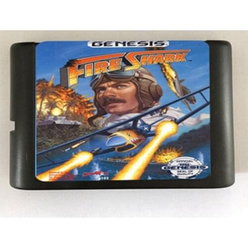 Fire Shark Game Cartridge Newest 16 bit Game Card For Sega Mega Drive / Genesis System