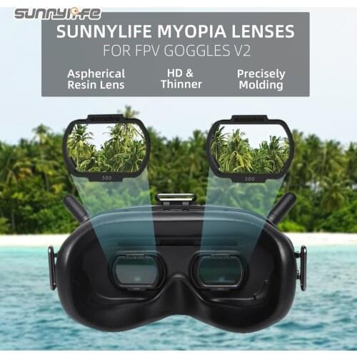 DJI FPV Corrective Lenses Myopia Nearsighted Glasses Aspherical Resin Lenses Accessories for DJI FPV Goggles V2