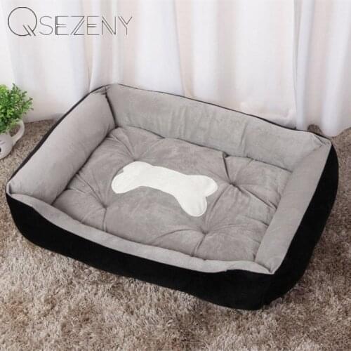 Bone Dog Bed Warm Dog Supplies For Small Medium Large Dog Soft Pet Bed For Dogs Washable House For Cat Puppy Cotton Kennel Mat