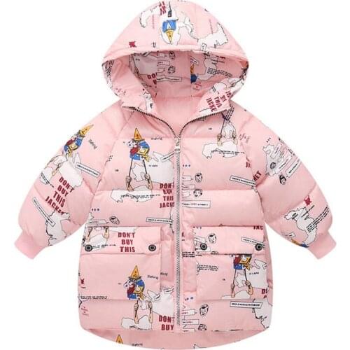 Boys Jacket 2020 Autumn Winter Jacket For Girls Coat Kids Warm Cartoon Hooded Outerwear Coat For Girls Clothes Children Jacket
