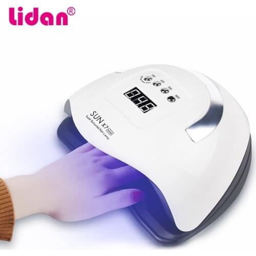 Lidan 180W SUNX7 MAX Fast Shipping Gel Polish Curing Light Bottom LCD Display Dual UV LED Lamp Timer Nails Dryer Tools