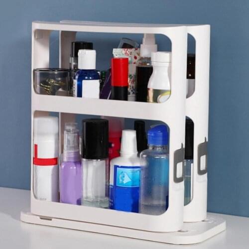 Multi-Function Storage Rack Tool Double Layer Rotating Home Kitchen Seasoning Spice Organizer Rack Box Accessories