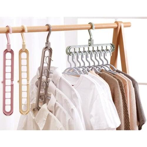 Multi-port Support Circle Clothes Hanger Clothes Drying Racks Multifunction Plastic Scarf Clothes Hanger Hangers Storage Rack