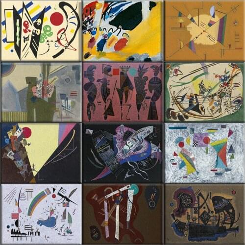 Frameless Modern Abstract Art Picture DIY Painting By Numbers Kandinsky Modern Wall Art Canvas Acrylic Paint For Home Decor