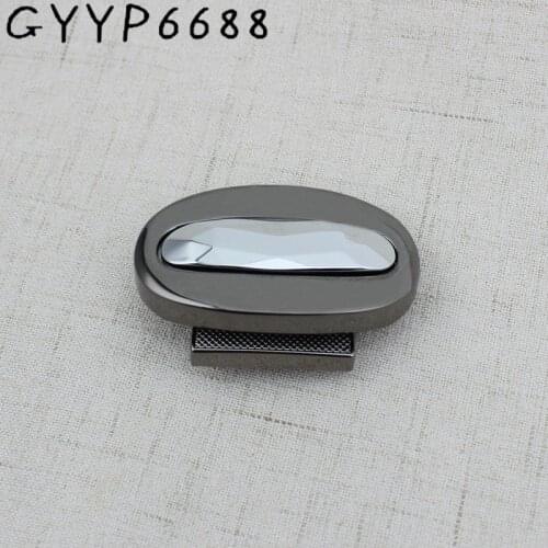 New Gun black Hight qulity oval lock for bag bright handbags hardware accessories leather twist lock womens handbag