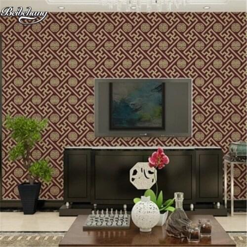 Beibehang retro 3D stereo window grid wallpaper hotel restaurant hotel background classical lattice PVC waterproof wallpaper