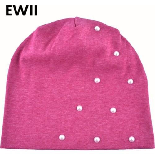 Slouch autumn beanies cap winter hats for women knitted beanie caps skullies women fashion pearls hat chapeu masculino