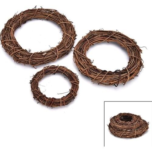 Christmas Wedding Wreaths Decoration Garland Material Rattan Wreath Party Decoration 10cm/15cm/20cm