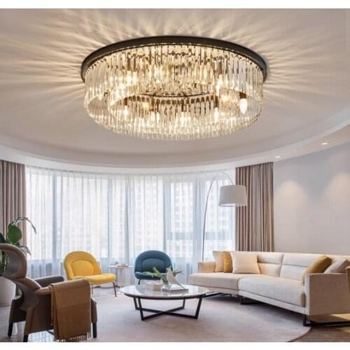 Modern Crystal Ceiling Lights Industrial Retro Home Lamp For Living room Kids Bedroom Dining Table LED Ceiling Light Rectangle