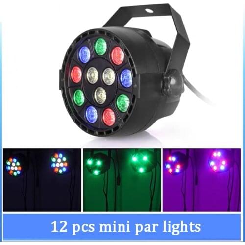 LED Par Light Stage Light RGBW 12X3W Disco Party Light DMX512 Effect Controller DJ Equipment Projector