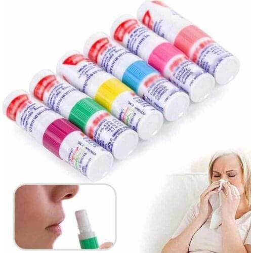 2ml Thailand Herbal Nasal Nasal Inhaler Stick Refreshing Aroma Oil Stick Essential Oil Nasal Inhaler Asthma Mint Cylinder Essent