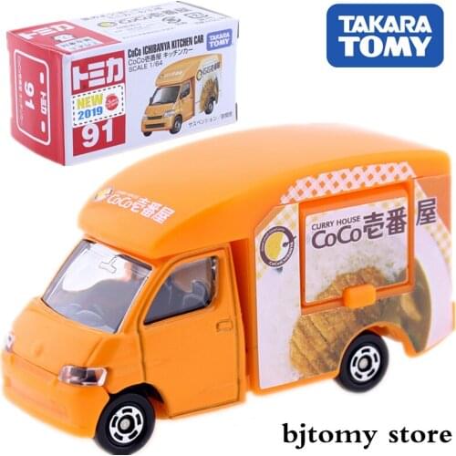 Takara Tomy Tomica No.91 CoCo Ichibanya Kitchen CAR Model Kit 1:64 Diecast Miniature Baby Toys Anime Figure Funny Kids Dolls