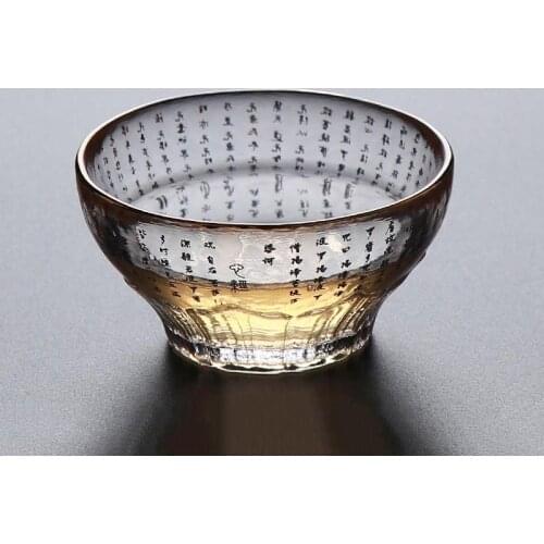 Heat Resistant Glass Teacup Kung Fu Tea Cup Tea Bowl Master Cups Transparent Sake Bowls Art Small Teacups Drinkware Teaware Gift