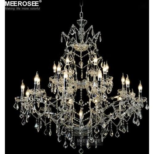 Vintage Crystal Chandelier Light Fixture 25 Lights Hanging Suspension Lamp Crystal Chandeliers Lighting 100% Guarantee