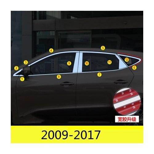 Stainless car window decoration strip Car window bright strips anti-scratch protection car styling For Hyundai IX35 2009-2019