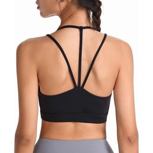 Women Fitness Gym Bra Sports Bra Yoga Sportswear Push Up Joggings Running Top with Pads Training Hollow Out Seamless Tops