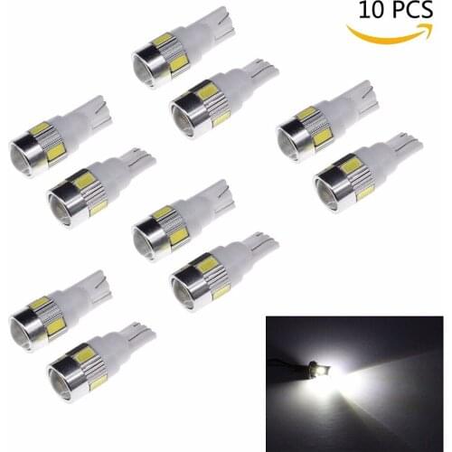 10x Lampadas Pingo T10 W5w 194 Smd 5730 Samsung Chip 12v 24v 5w 6000K (branco puro)