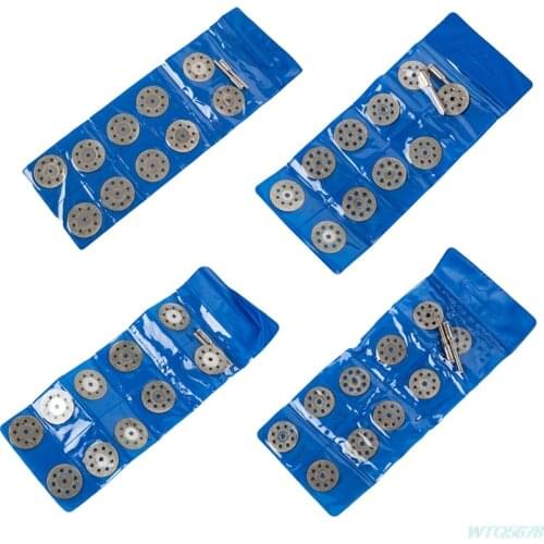 12PCS Mini Delicate Diamond Grinding Wheel Saw Cutting Disks For Rotary Tools Accessories