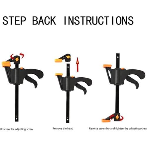2/4/5/10pcs 4 Inch Mini F-Type Woodworking Work Bar Fixture Heavy-Duty Quick Fixture Two-Way Fixed Carpentry Hand Tool