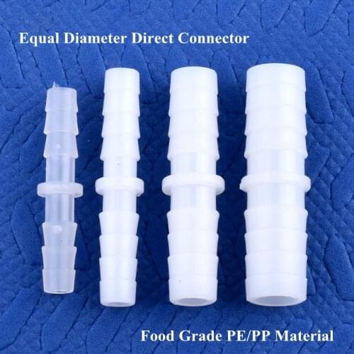 5~200pcs 4~14mm Food Grade Plastic Equal Dia Direct Connectors Aquarium Fish Tank Air Pump Fittings Water Pipe Hose Pagoda Joint