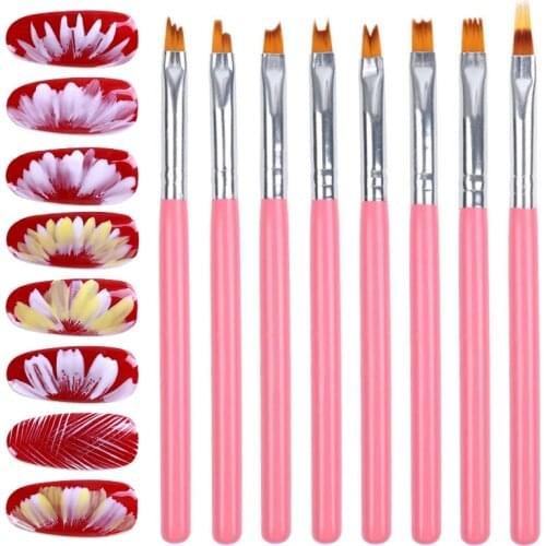 Acrylic Manicuring Brush For Nail Art Painting Brushes Dotting Design Nail Brush Kit Gel Varnishes Tools 2020 New Arrival
