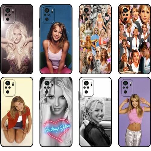 Black tpu Case For Xiaomi Redmi 9T Case Redmi Note 9T Note 10 Pro Case Britney Spears