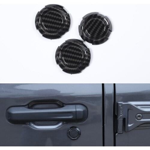 Car Door Key Hole Decoration Cover Trim Styling For Jeep Wrangler JL JK JT Gladiator 2018 Up ABS Exterior Molding