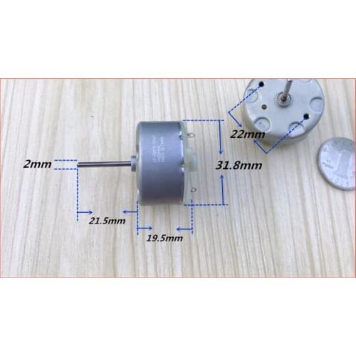 RF-500TB-12560 22mm Long-axis DC motor Alarm Light Detector Perfume machine motor 12V 4630 RPM