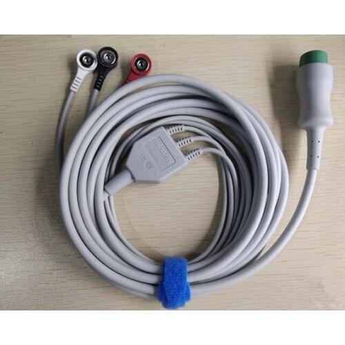 For Mindray original monitor EA6231B 12-pin 3-lead all-in-one main cable AHA snap-type lead wire 040-000965-00
