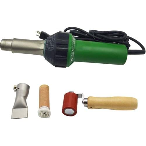 Hot Air Gun Welding Torch 1600W Heat Gun Plastic Welder Roofing Welder Kits With Silicone Roller Flat Nozzle Heating Element