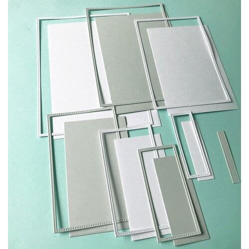 JMCRAFT 2021Rectangle Border Background # 1 Metal Cutting Dies DIY Scrapbook Handmade Paper Craft Metal Steel Template Dies