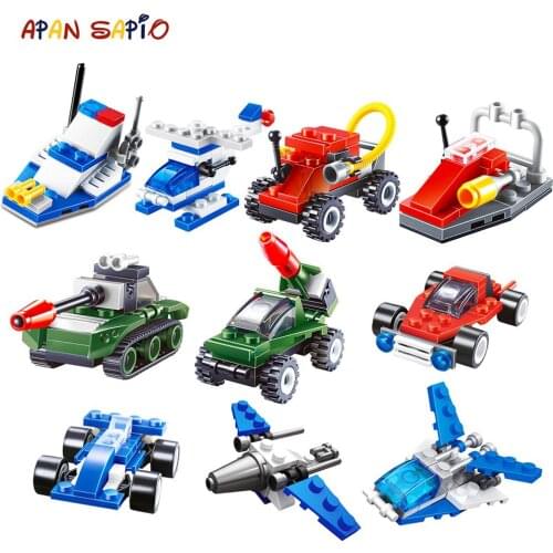Building Blocks Mini City Car Series Educational Creative Transportation Figures Bricks Compatible With Brands Toys For Children